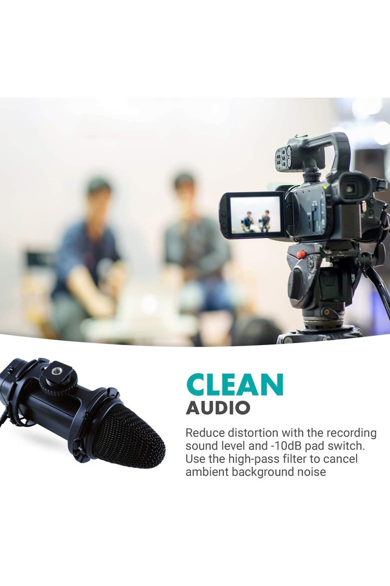 VXR300 X/Y Stereo Condenser Video Microphone Compatible with DSLR Cameras & Camcorders, Alternate, color, Black