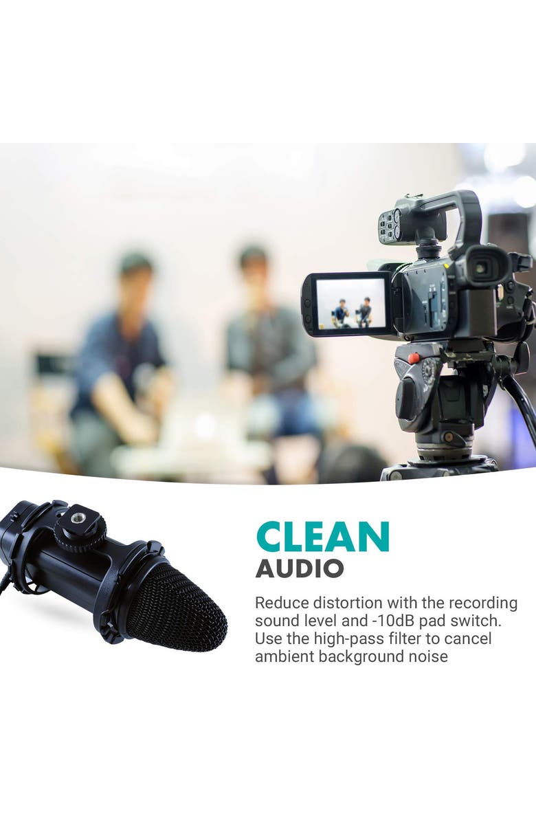 MOVO VXR300 X/Y Stereo Condenser Video Microphone Compatible with DSLR Cameras & Camcorders, Alternate, color, Black