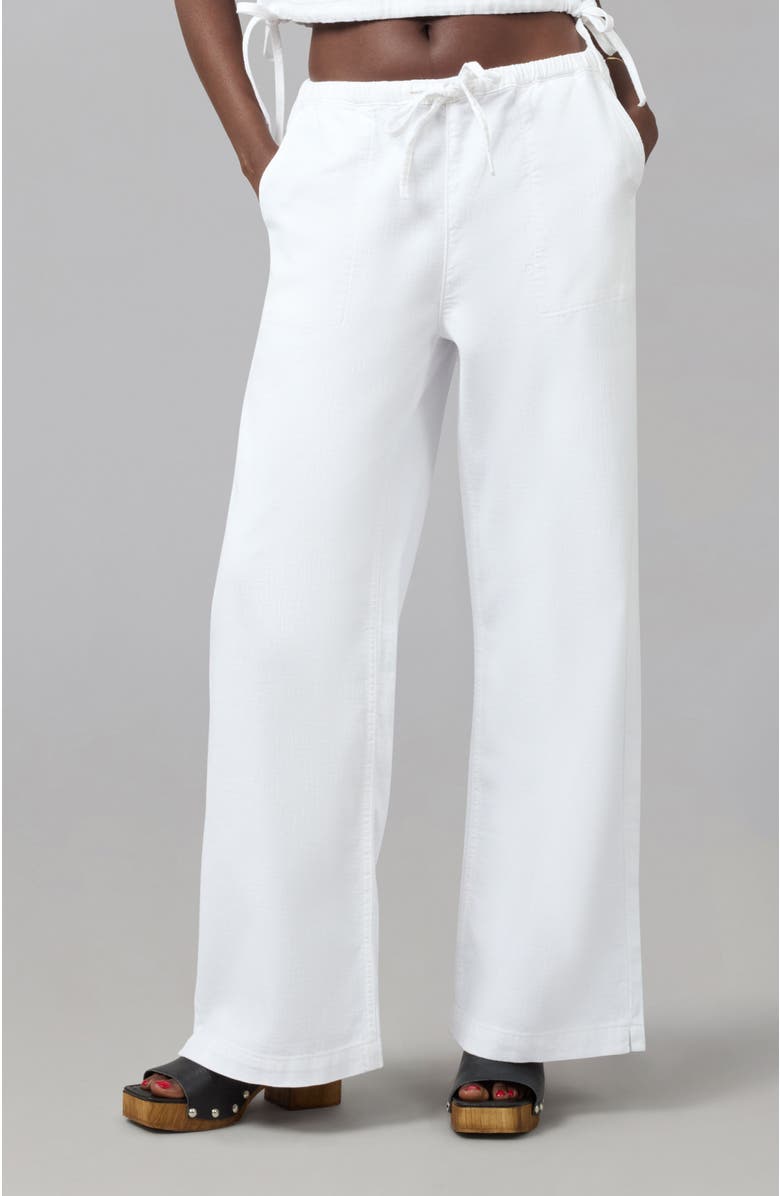 Lola Denim Remy Mid Rise Wide Leg Jeans, Main, color, White