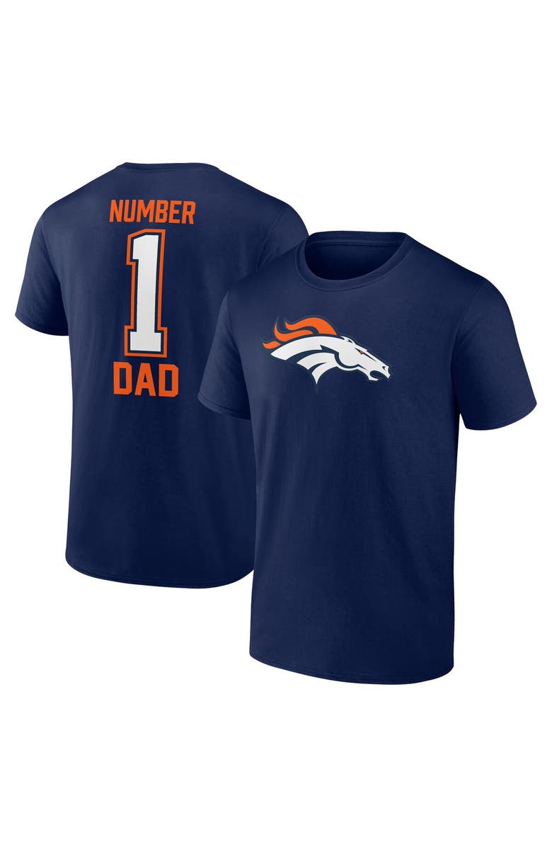 FANATICS Men's Fanatics Branded Navy Denver Broncos Father's Day T-Shirt, Main, color, Navy
