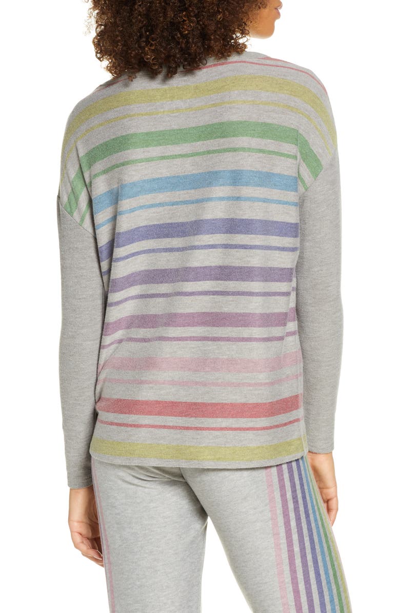 Chaser Rainbow Stripe Cozy Pullover, Alternate, color, 