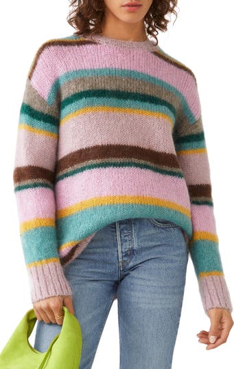 & Other Stories Stripe Relaxed Fit Wool & Mohair Sweater