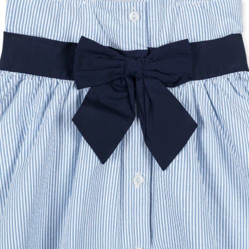 Hope & Henry Girls' Organic Embroidered Special Sundress, Toddler In Blue Seersucker