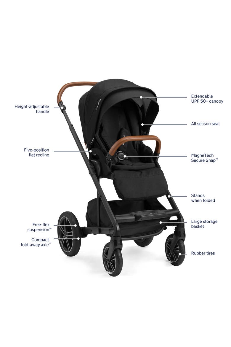 PIPA urbn™ infant car seat & MIXX™ next Stroller Travel System, Alternate, color, CAVIAR/COGNAC