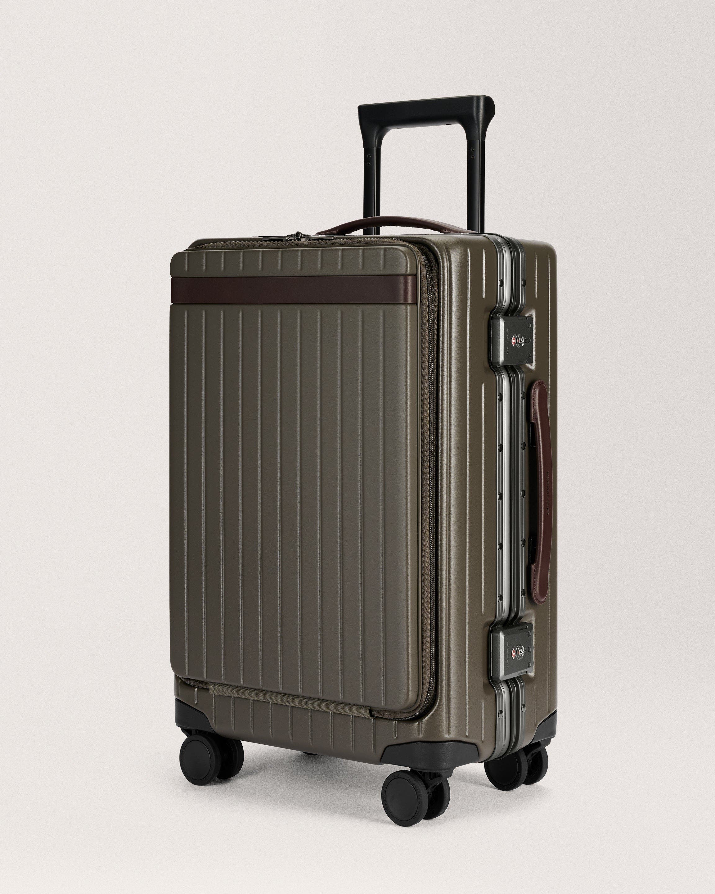 CF102 The Carry-on X Suitcase, Alternate, color, Dark Olive / Chocolate
