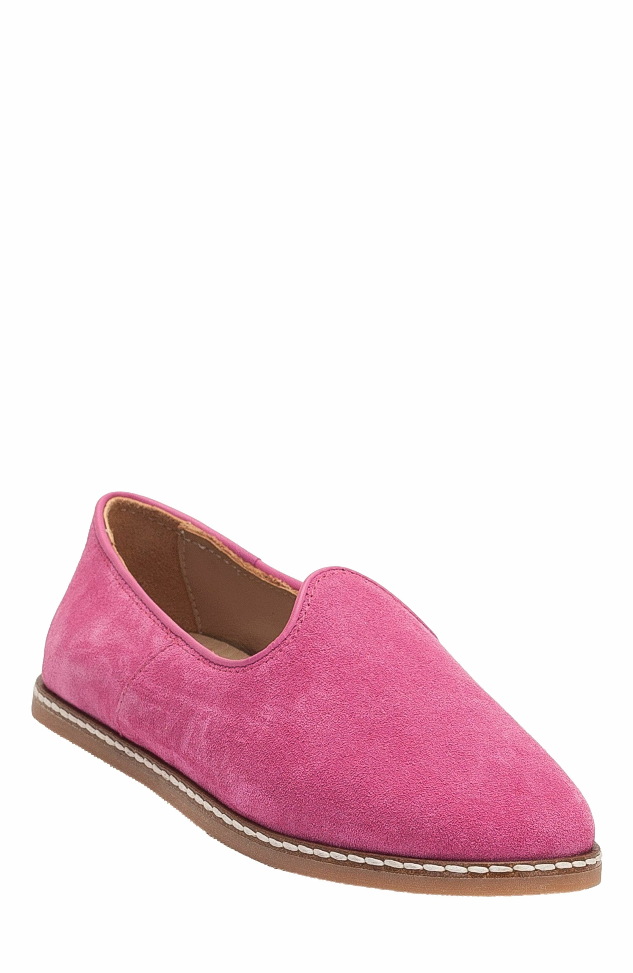  Fuchsia Pink Suede Leather