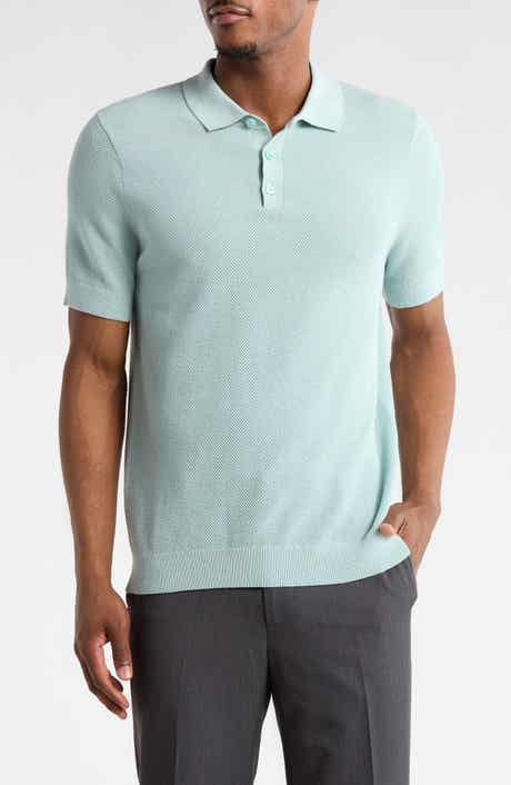 14th & Union Textured Cotton Polo Sweater