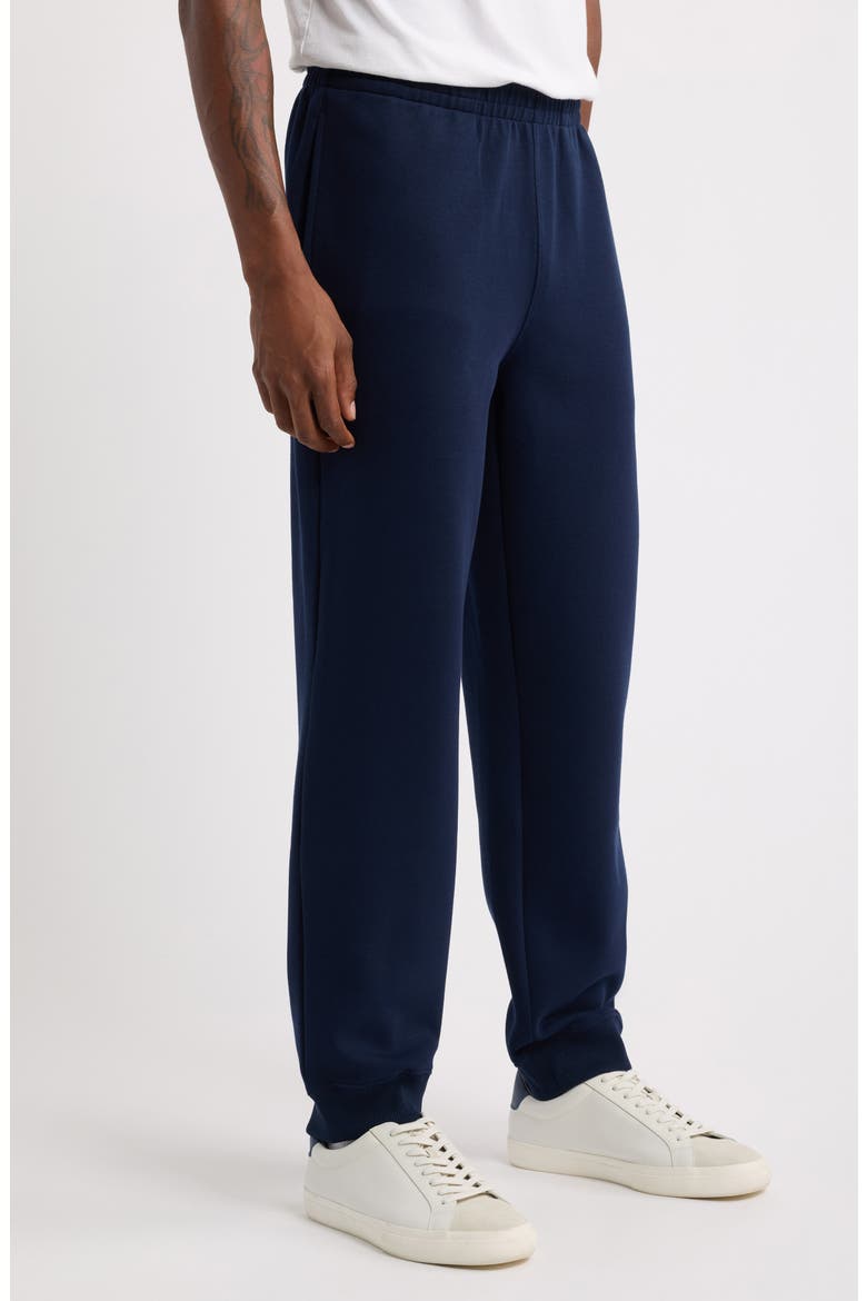 Cotton Blend Piqué Joggers, Alternate, color, NAVY BLUE