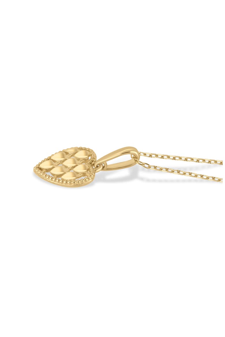 14K Gold Cutout Heart Pendant Necklace, Alternate, color, 14K YELLOW GOLD