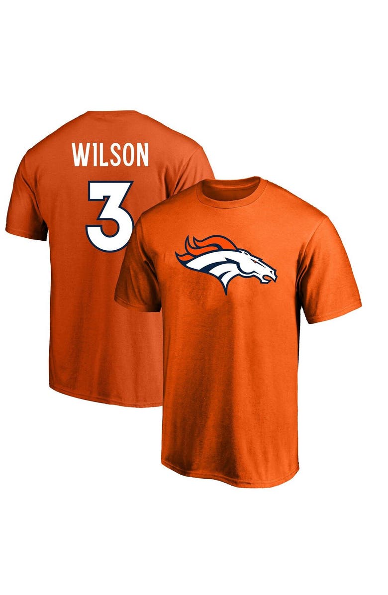 FANATICS Men's Fanatics Branded Russell Wilson Orange Denver Broncos Big & Tall Player Name & Number T-Shirt, Alternate, color,