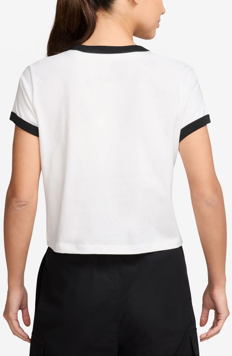 Nike Sportswear Ringer Logo Graphic T-Shirt, Alternate, color, White/ Black