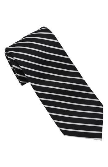 Karl Lagerfeld Paris Candy Stripe Tie In Black