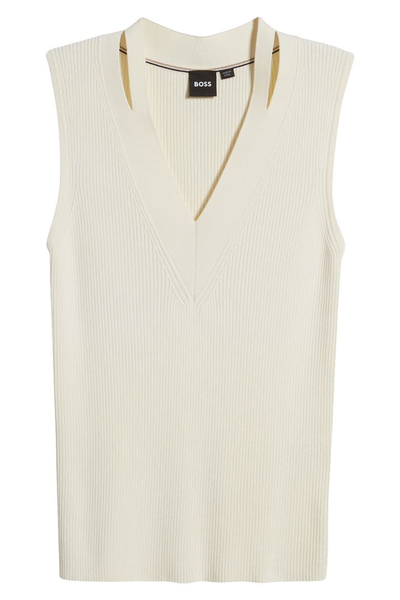 Fality Cutout Sleeveless Sweater, Alternate, color, OPEN WHT