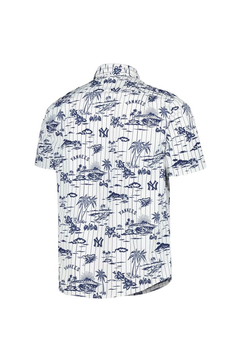 Men's Reyn Spooner White New York Yankees Kekai Button-Down Shirt, Alternate, color, White