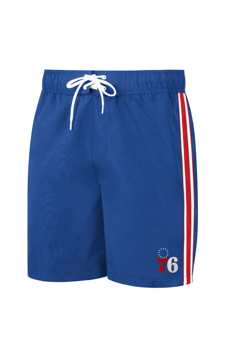 G-III SPORTS BY CARL BANKS Men's G-III Sports by Carl Banks Royal/Red Philadelphia 76ers Sand Beach Volley Swim Shorts, Alternate, color, Royal
