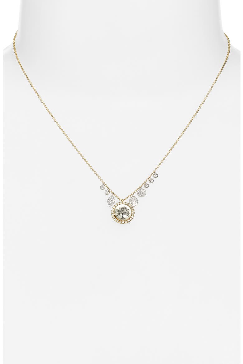 Lithograph & Diamond Two-Tone Pendant Shaker Necklace, Alternate, color, YELLOW