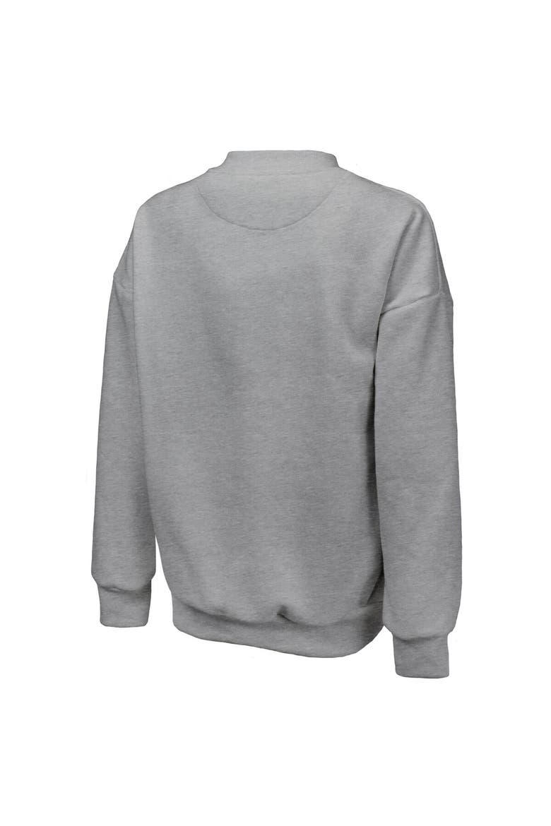 Women's Majestic Threads Gray New York Knicks Classic Tri-Blend Pullover Sweatshirt, Alternate, color, Gray