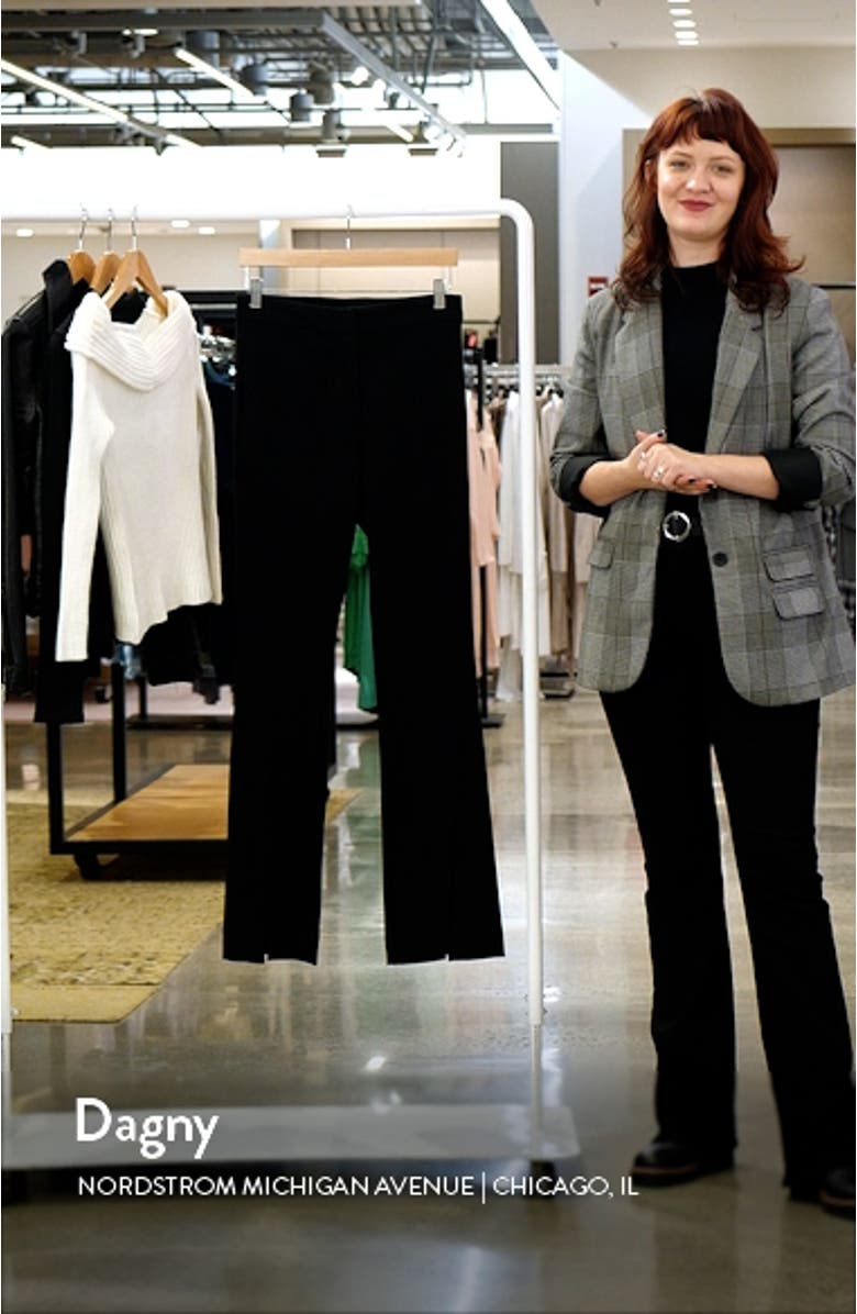 Split Hem Flare Leg Ponte Pants, sales video thumbnail