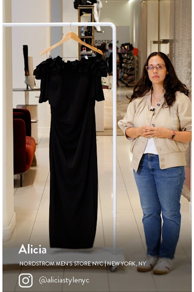 Xscape Ruffle Off the Shoulder Sheath Dress video