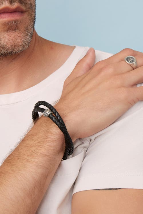 ORADINA ORADINA MENS VOYAGER LEATHER BRACELET 