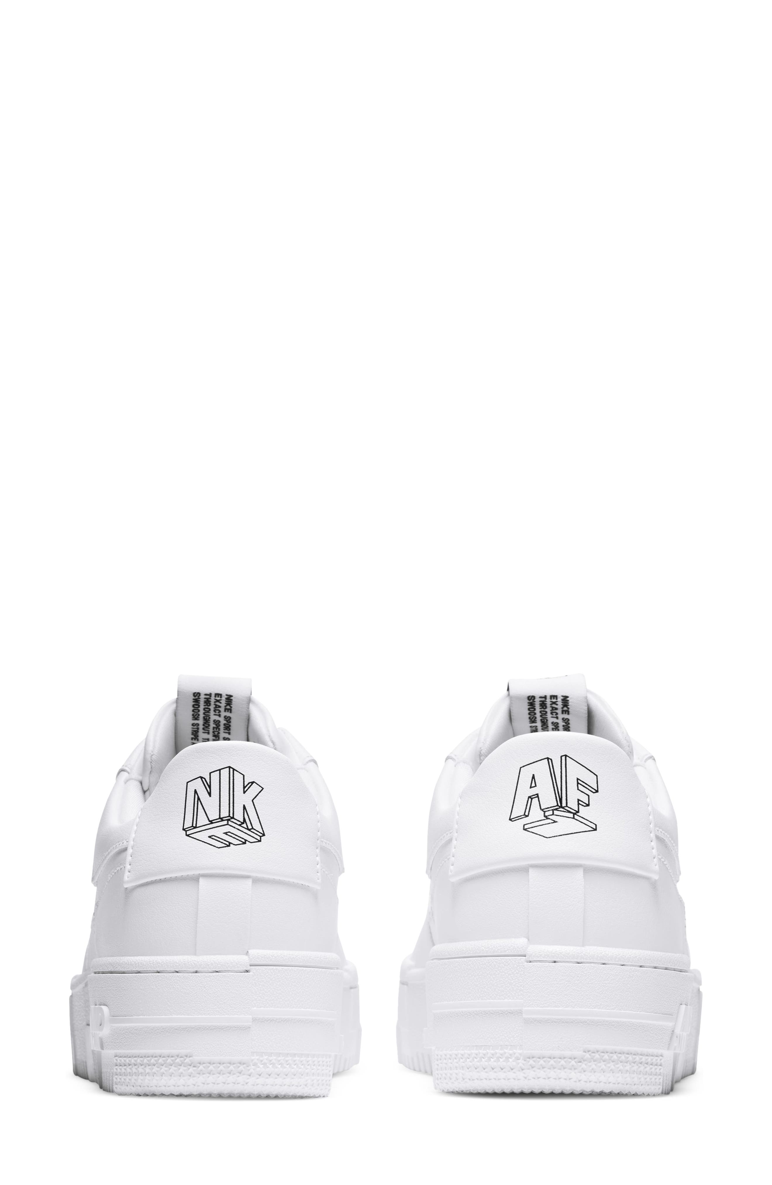 Air Force 1 Pixel Sneaker, Alternate, color, WHITE/ WHITE/ BLACK/ SAIL