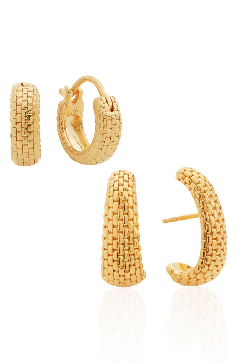 Monica Vinader Woven Earrings, Alternate, color,