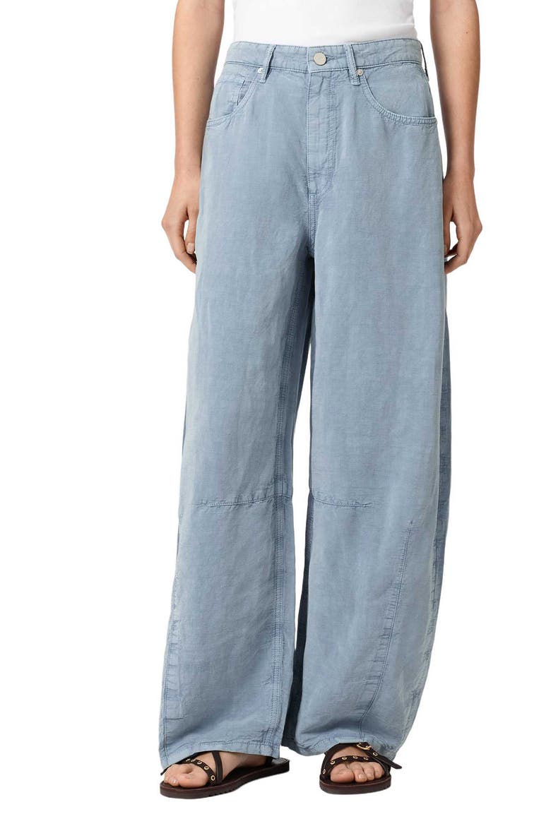 Jett Wide Leg Pull-On Pants, Main, color, LIGHT BLUE