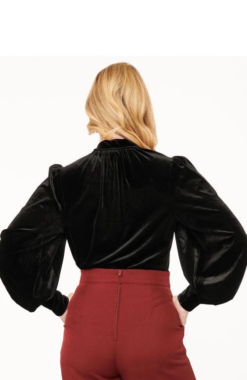 UNIQUE VINTAGE UNIQUE VINTAGE 1940S LONG SLEEVE BOW BLOUSE