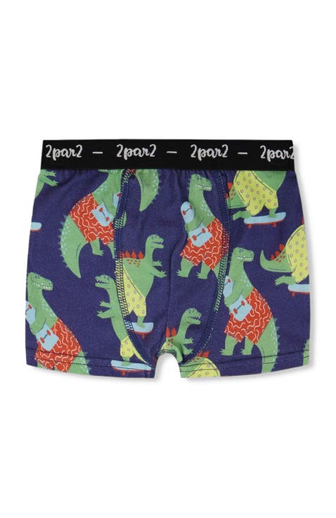 Organic Cotton Dino Elastic Waist Boxer (Toddler, Little Kid & Big Kid)