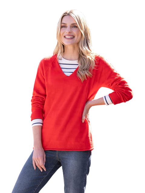 Geelong Wool Slouch V-Neck Sweater