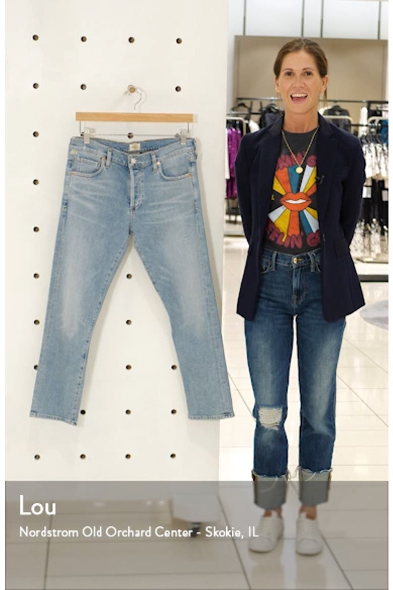 Emerson High Waist Slim Boyfriend Jeans video