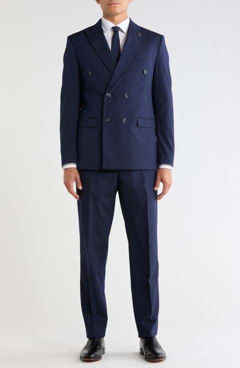 Pinstripe Double Breasted Suit