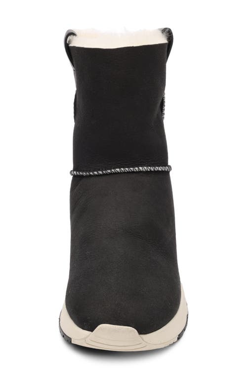 Ash Kyoto Faux Shearling Bootie In Black/black