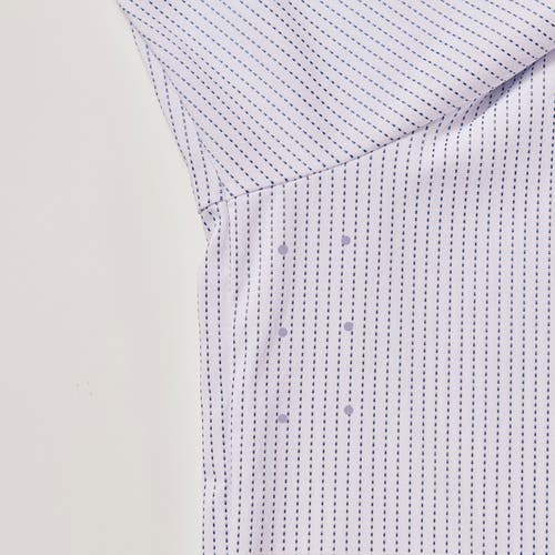 Regent Row Big And Tall Stanton Shirt Polo In White-blue-stripe-62