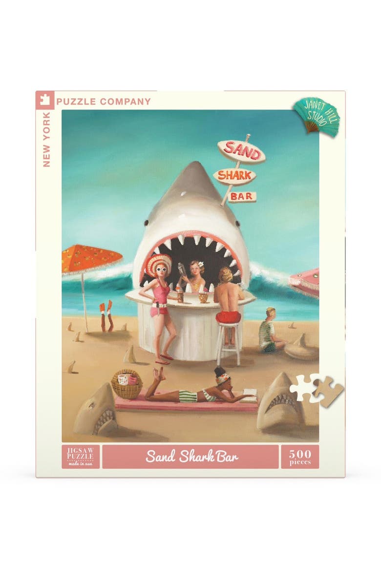 NEW YORK PUZZLE COMPANY Sand Shark Bar 500 Piece Puzzle, Main, color, NO COLOR