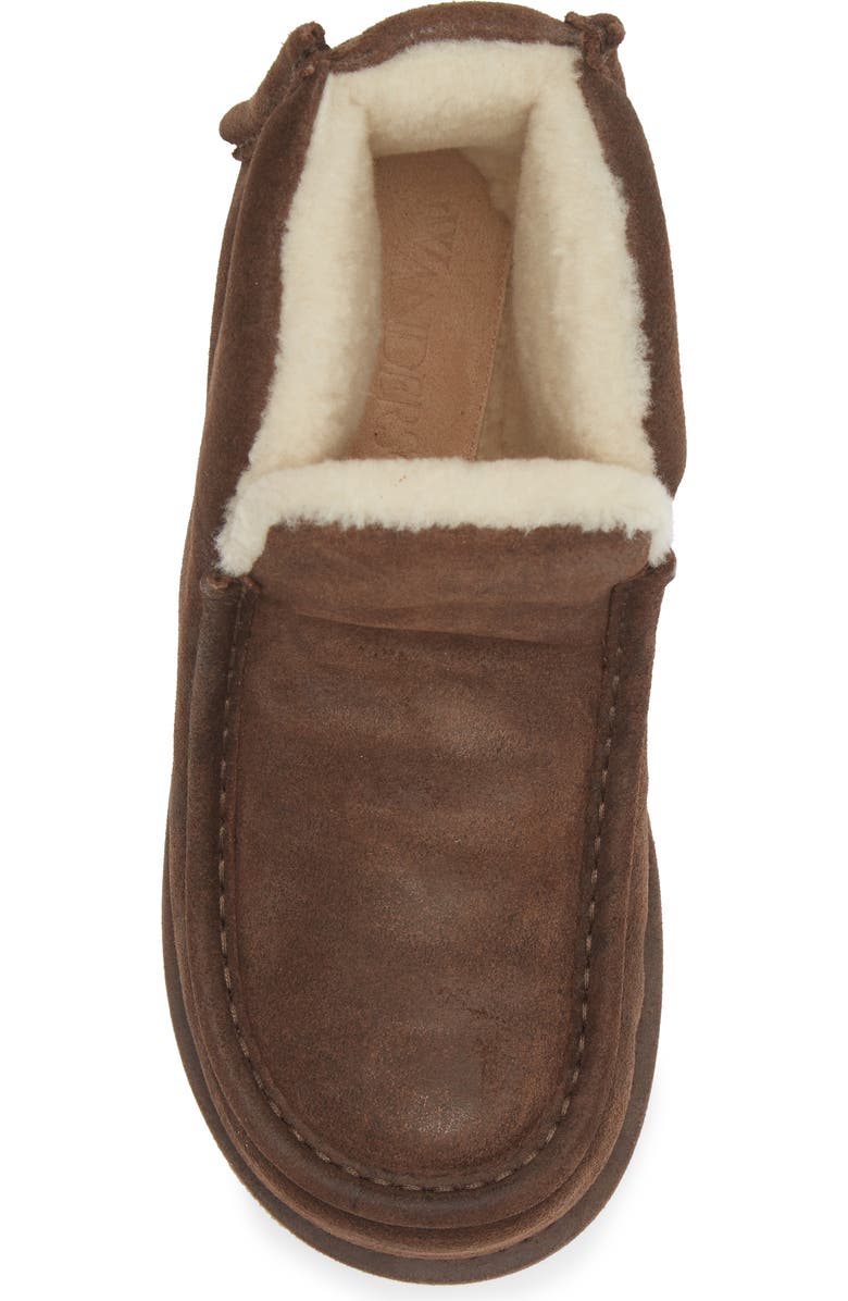 JW Anderson Genuine Shearling Lined Bootie, Alternate, color, 567 Chocolate Mrn Beige