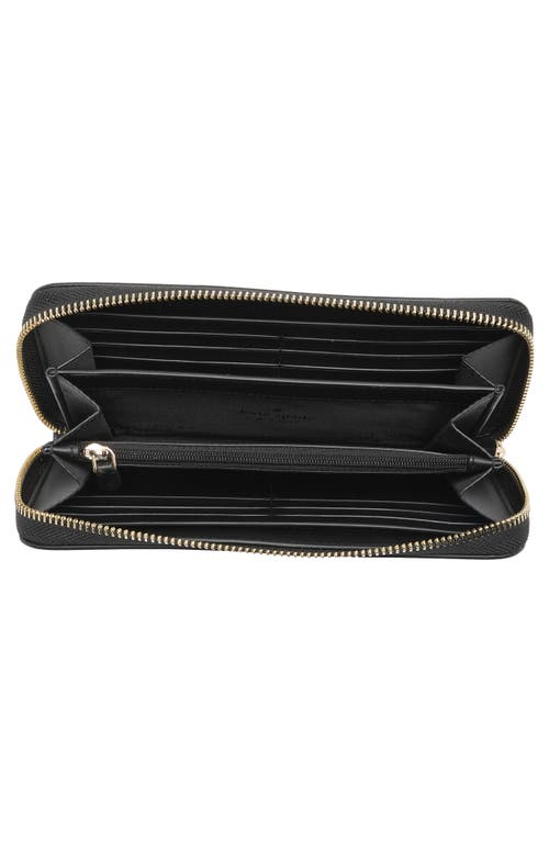 Kate Spade New York Madison Rose Toss Printed Large Continental Wallet In Black