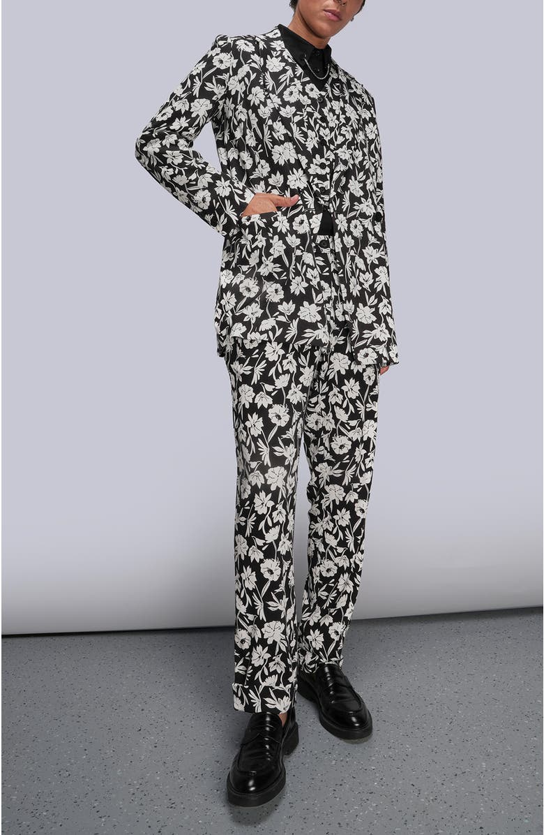 WILDFANG The Empower Double Breasted Blazer, Alternate, color, Monochrome Floral Black