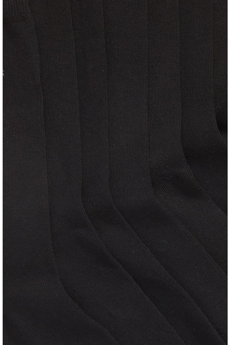 5-Pack Solid Dress Socks, Alternate, color, BLK