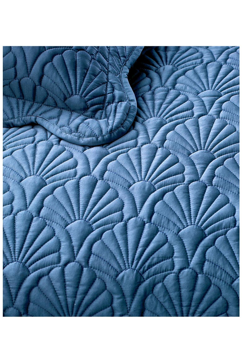 Deco Shells Quilt & Shams Set, Alternate, color, SAPPHIRE BLUE