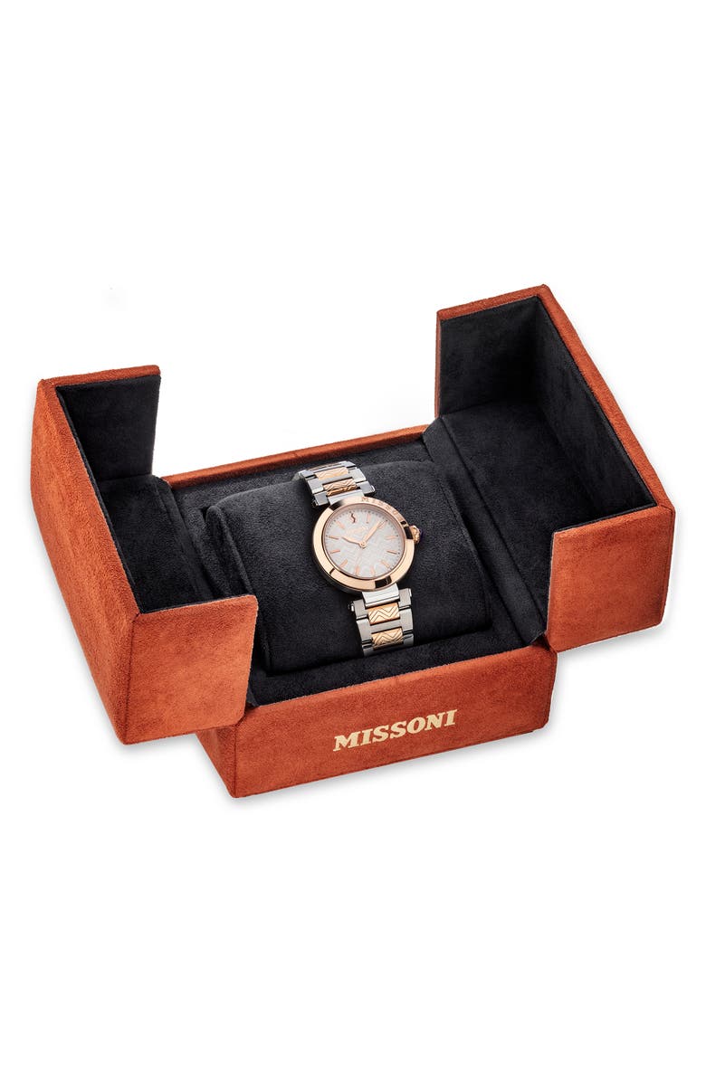 Missoni Two Tone Swiss Quartz Bracelet Watch, 35mm, Alternate, color, Two Tone