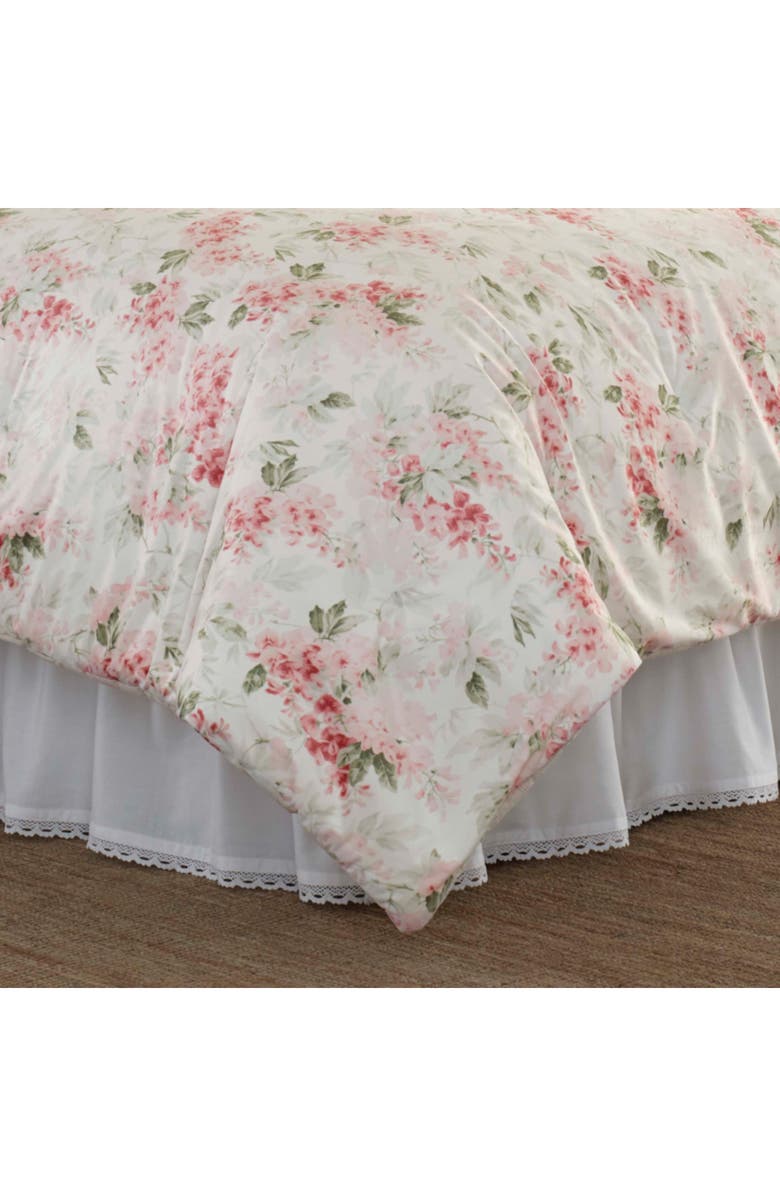 Laura Ashley Wisteria Fleece Comforter Set, Alternate, color, Blush