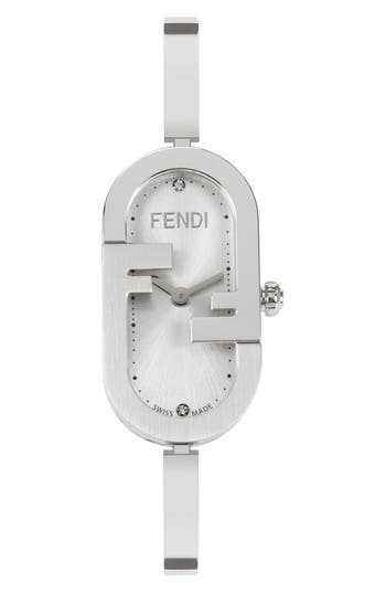 Fendi O'lock Oval Bracelet Strap Watch, 14.8mm X 28.3mm In Multi