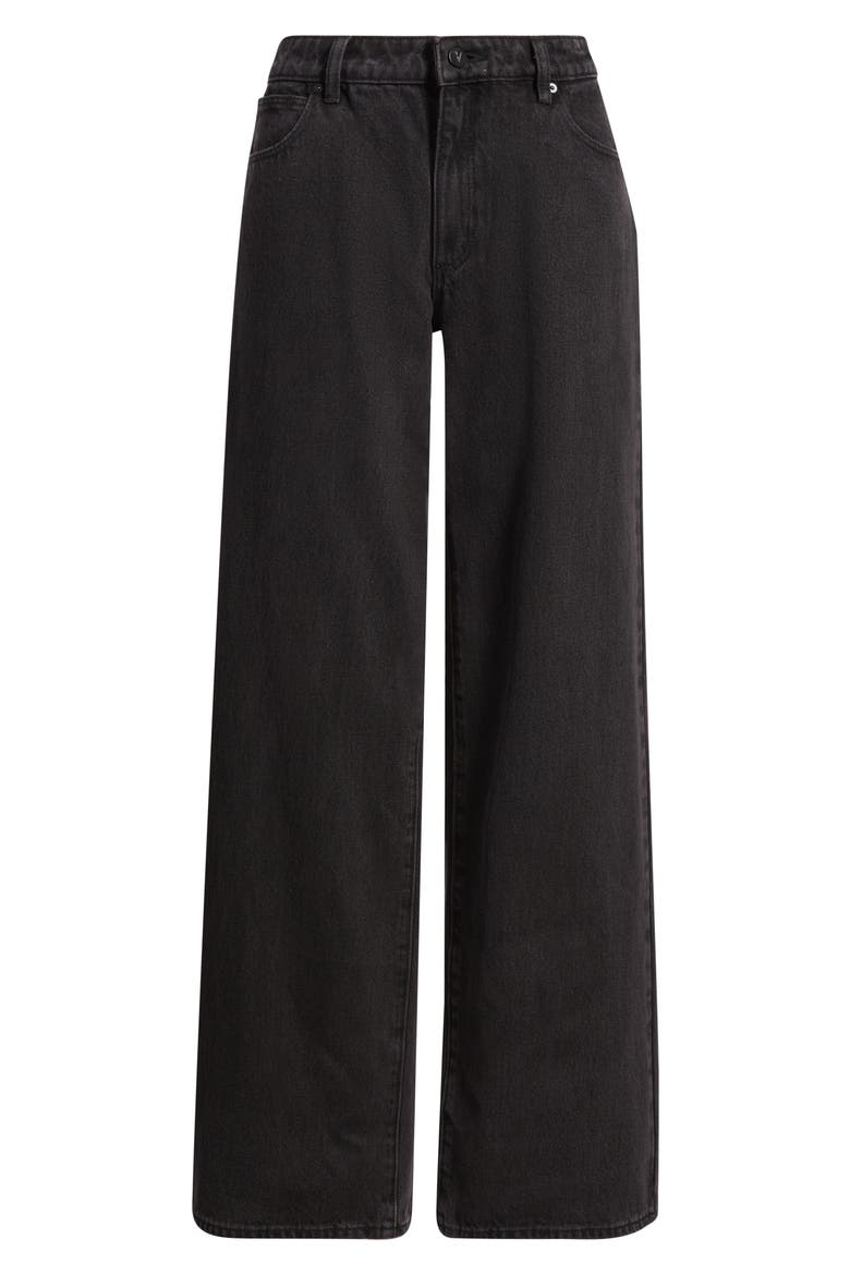 '99 Amanda Baggy Straight Leg Jeans, Alternate, color, WASHED BLACK