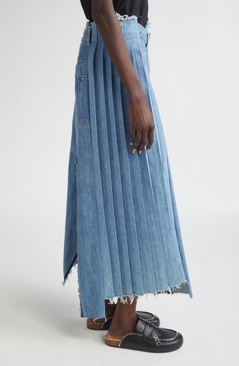 KURO Remake Denim Mark VI Maxi Skirt, Alternate, color, Indigo Assort