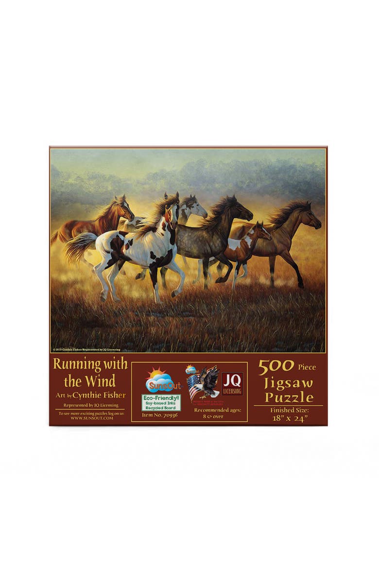 Sunsout Running with the Wind 500 piece Jigsaw Puzzle for Adults, Alternate, color, Multicolor