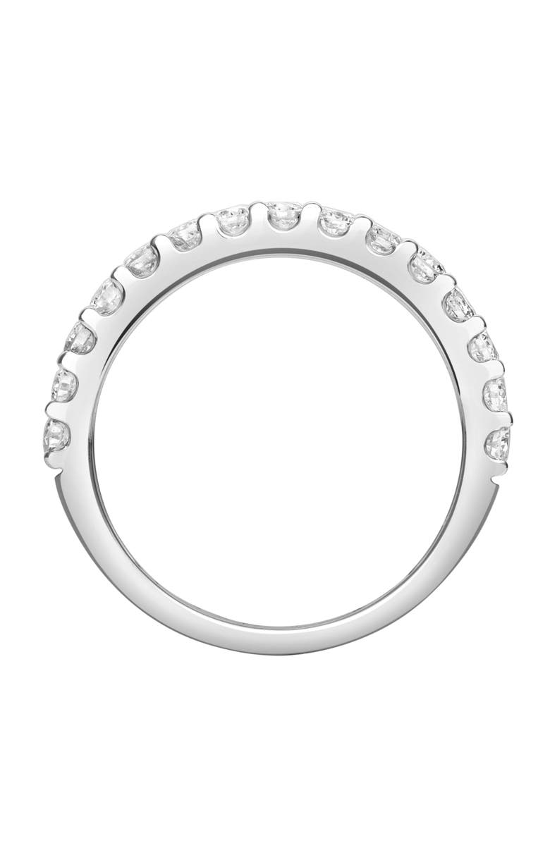 LuvMyJewelry Francesca 14K Gold Round Diamond Studded Half Eternity Band Ring - 0.5cts, Alternate, color, 14K White Gold