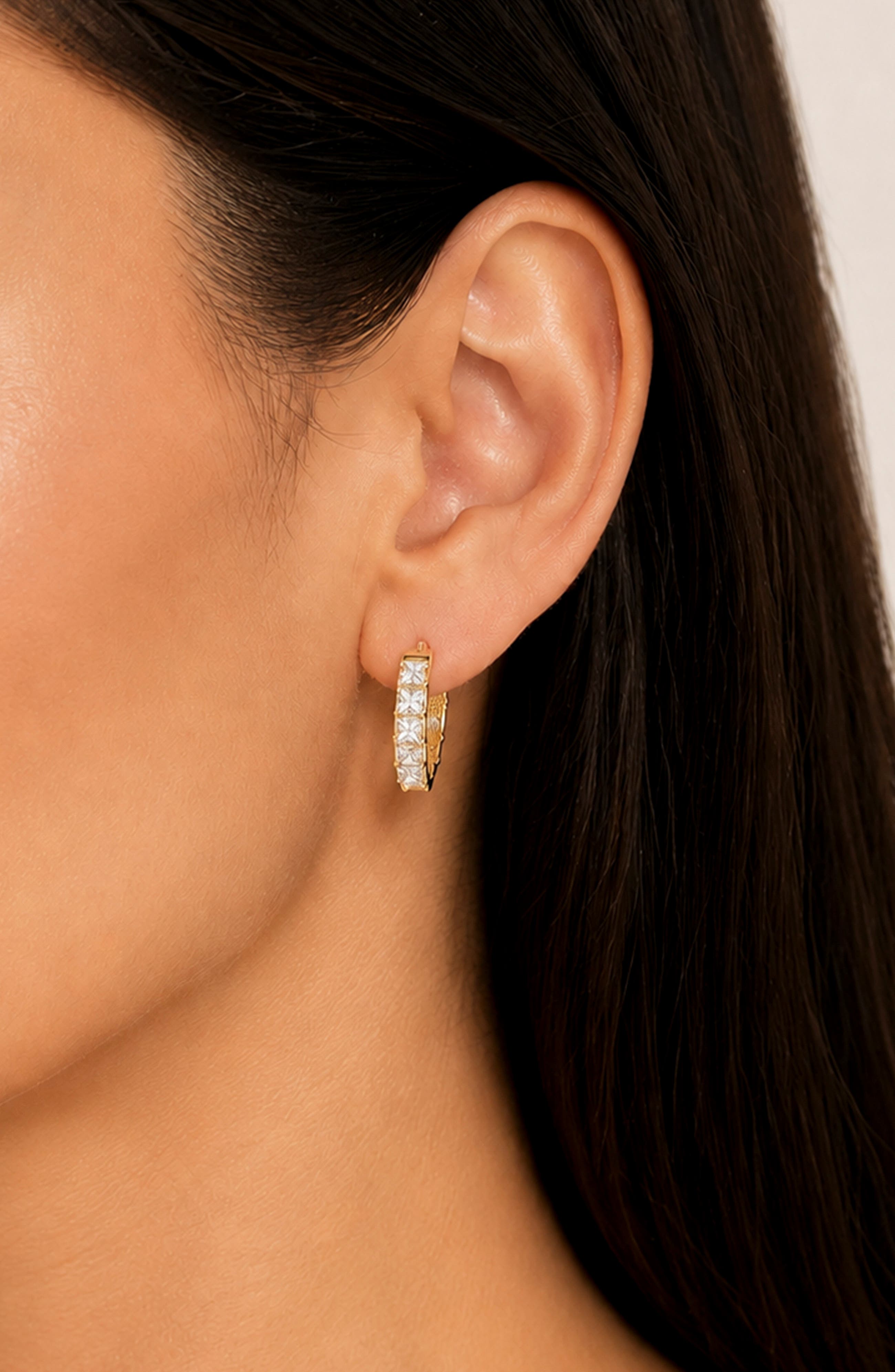 Radiant Crystal Hoop Earrings