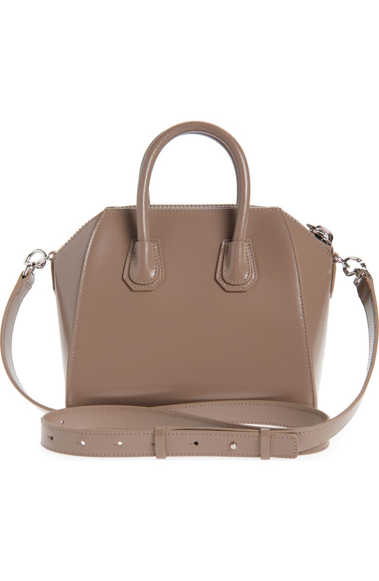 Givenchy Mini Antigona Leather Satchel, Alternate, color, Taupe