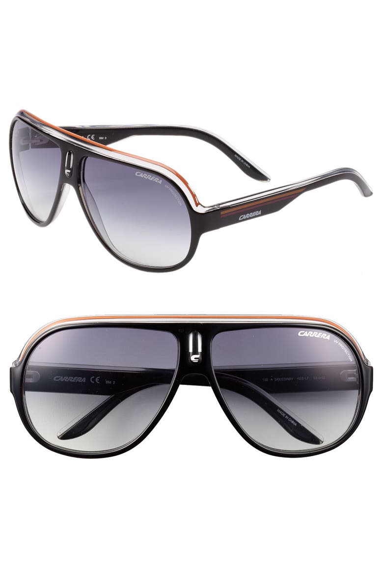 Carrera Eyewear 'Speedway' 63mm Aviator Sunglasses, Main, color, 